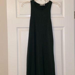 Dark Green knee length cotton dress